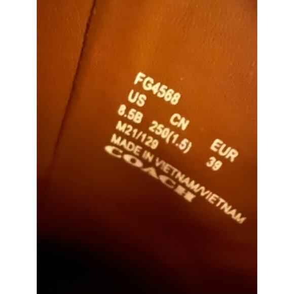 Coach Haley Loafer Signature Jacquard Khaki & Mahogany Size 8.5 Old Money - Picture 10 of 10